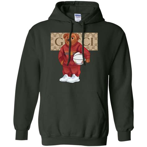 gucci bear crewneck|Gucci distressed hoodie.